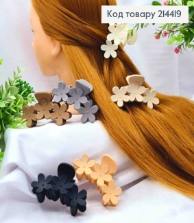 Краб пластик матовий, "Три Квітки", розмір  8,5см, Пастельні кольори в асортименті 214419 фото