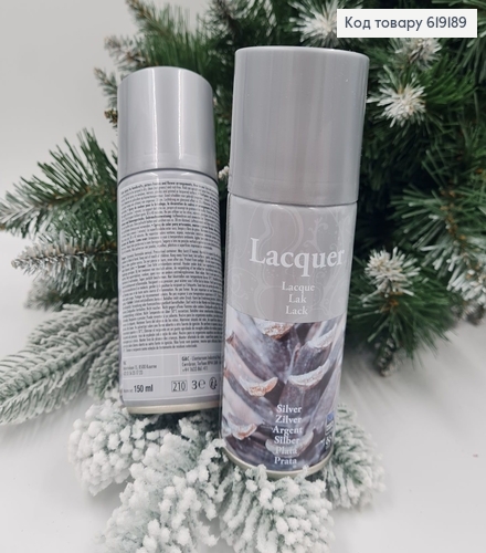 Краска для Новогоднего декора,  СЕРЕБРО, 150мл 619189 фото 1