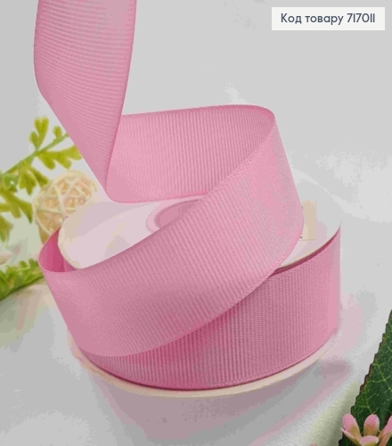 Лента репсовая РОЗОВАЯ (цвет 1093), ширина 2,5см, длина 25 ярдов (23м) 717011 фото 1