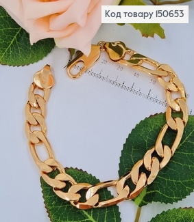 Браслет панцирное плетение 12мм, длина 23см, Xuping 18К 150653 фото