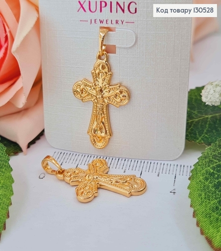 Крестик с распятием 2,5*1,7см Xuping 18K 130528 фото 1