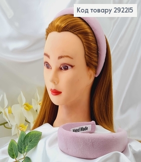 Обруч пластик, мягкий велюр, РОЖЕВЫЙ, шир.4см. 292215 фото