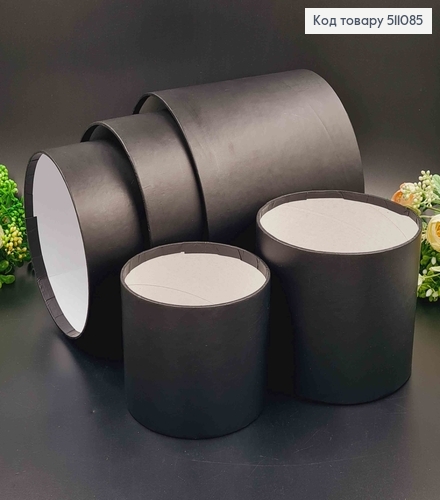 Набор Коробок 5шт, Без крышки, ЧЕРНАЯ, 17,5*20,5см, 16*18,5см, 14*16,5, 12*14,5, 11*12,5см. 511085 фото 1