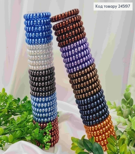 Резинка Пружинка глянцева, 5,5см, Яскравого кольору металік в асортименті 245197 фото 1