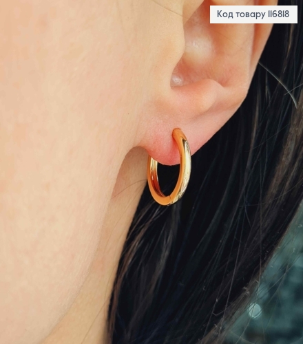 Серьги кольца 1,5см, Xuping 18К 116818 фото 2