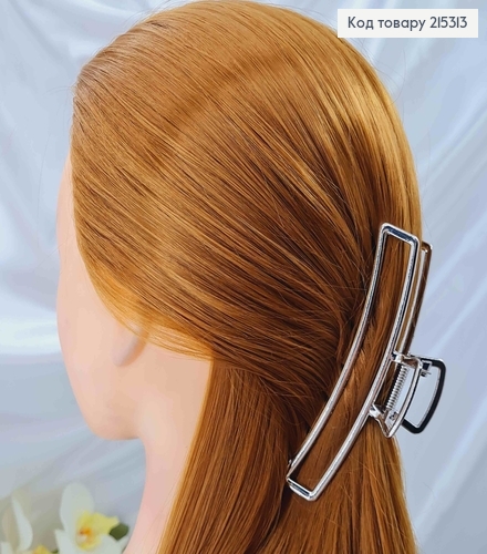 Краб металл, серебряного цвета, прямоугольный, 11см. 215313 фото 3