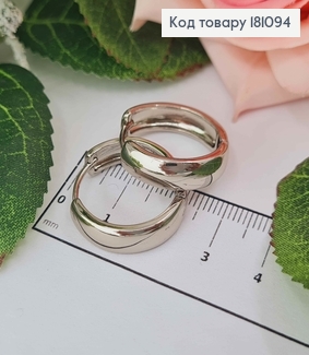 Серьги родованные, Кольца диам. 2см, шир. 5мм, Xuping 181094 фото