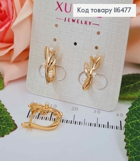 Серьги Веточка с мелкими жемчужинками, 1,5см, англ. зам. Xuping 18K 116477 фото