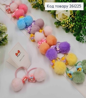 Набор детских резинок "Пушок с мордочками", 20 шт/наб. 261225 фото