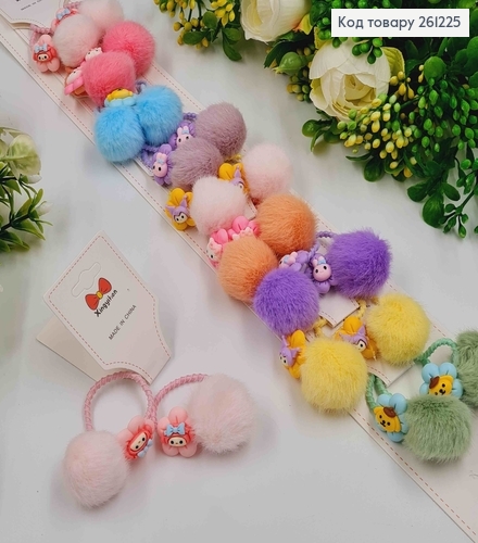 Набор детских резинок "Пушок с мордочками", 20 шт/наб. 261225 фото 1