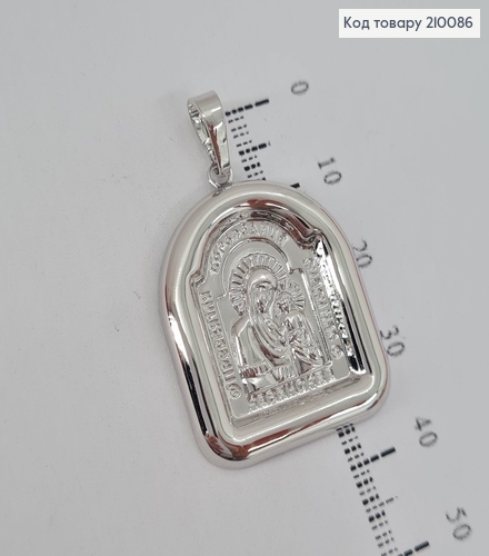 Иконка Богородица 2,5*2,9 см родироване   Xuping 210086 фото 1