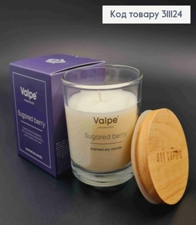 Аромасвічка стакан SUGARED BERRY,  з кришкою, Valpe, BISPOL, 140г/35год., VC-006-503 311124 фото