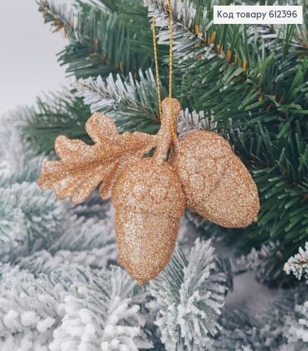 Новогодняя фигура Блеск Желудь КАПУЧИНО, 9*6,5см, Украина 612396 фото 1