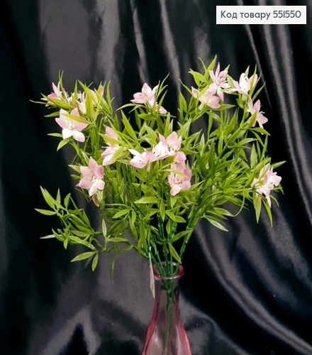 Искусственная композиция Барвинок, ФИОЛЕТОВОГО цвета, 5 веточек на металлическом стержне, высота 33см. 551550 фото 1