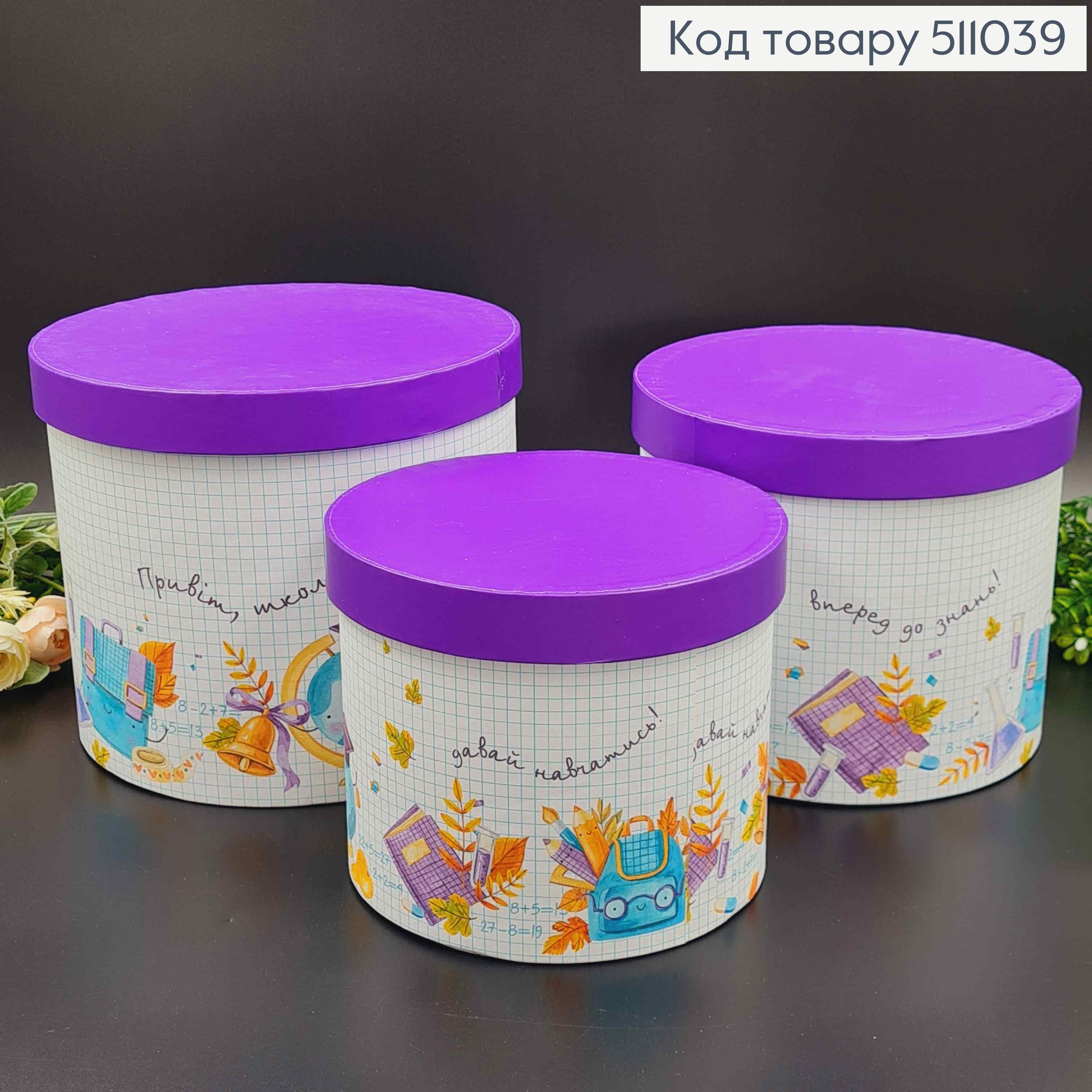 набор коробок, 3шт. "Привет школо!", 17,5*20,5см, 16*18,5см, 14*16,5см 511039 фото 2
