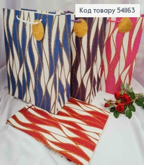 Пакет бумажный, "Мерцание Пламени", 32*26*12см в ассортименте 541163 фото