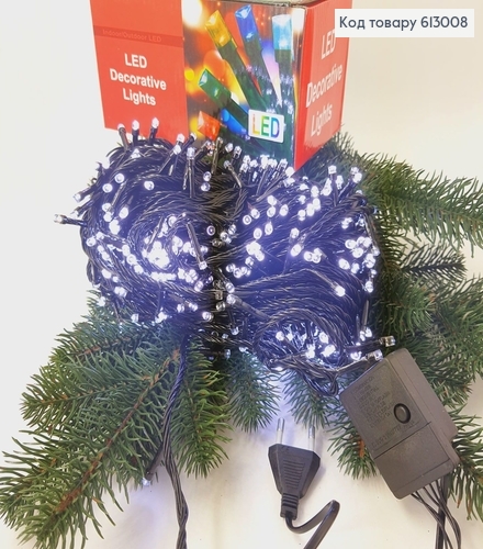 Гирлянда 500 LED 27 м черная проволока белая холодная 613008 фото 1