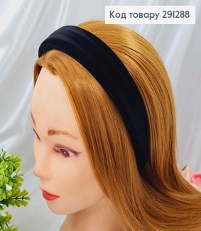 Обруч Велюровый, Черного цвета, 3см 291288 фото