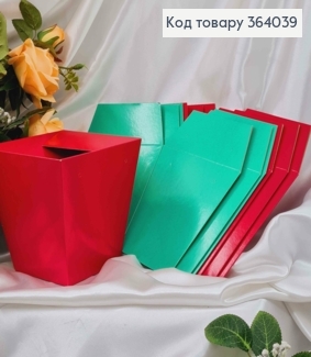 Набор Сумочек флористических, 6шт, Зеленая/Малиновая., картонная складная, 12*15см 364039 фото