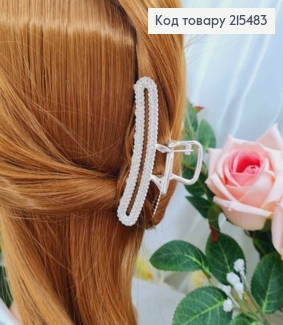 Краб металл, серебряного цвета, банан в камнях, 7,5см. 215483 фото