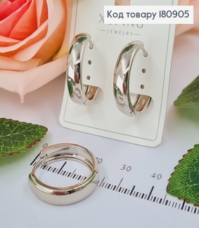 Сережки родовані кільця, 2*0,5см, Xuping 180905 фото