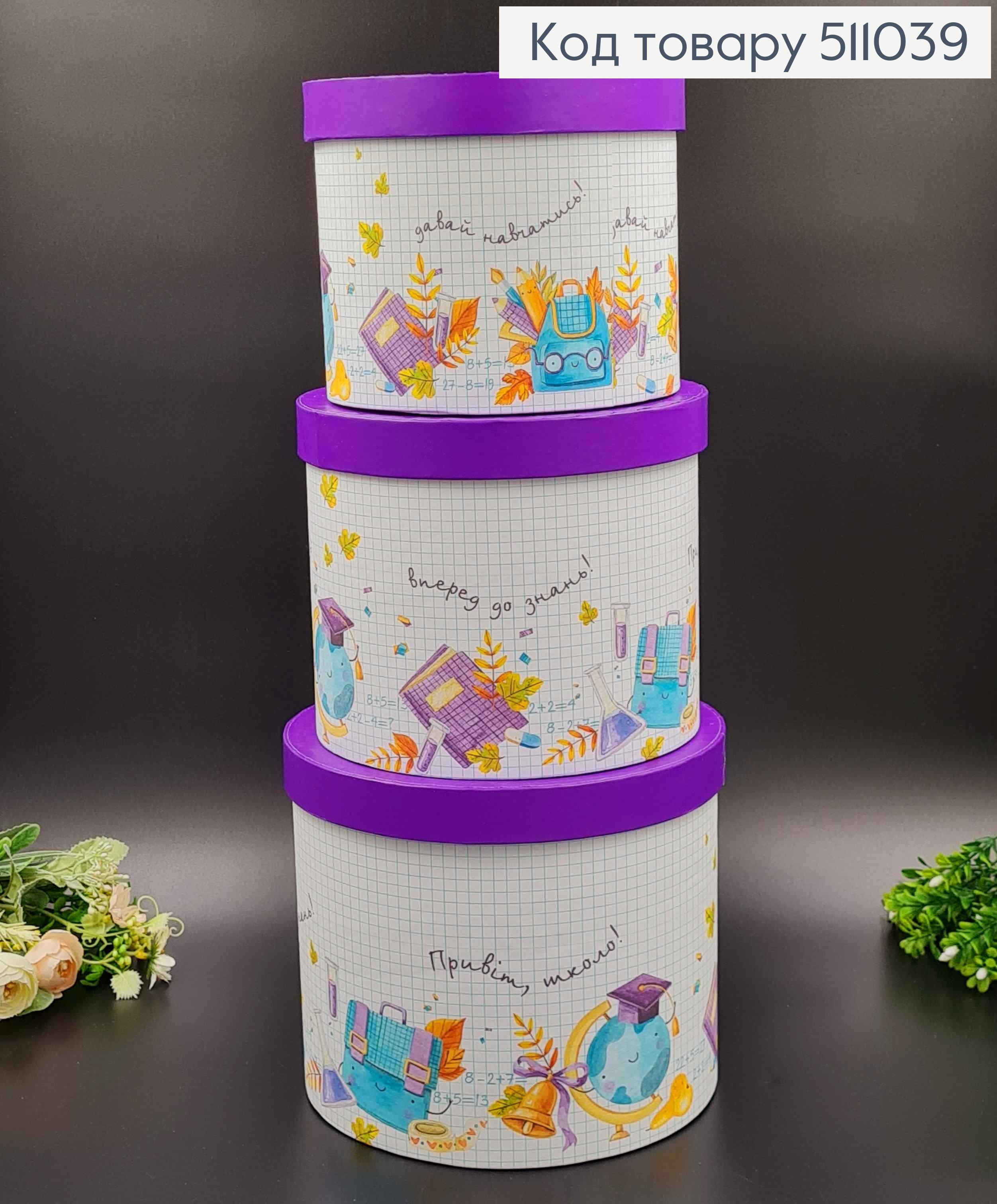 набор коробок, 3шт. "Привет школо!", 17,5*20,5см, 16*18,5см, 14*16,5см 511039 фото 1