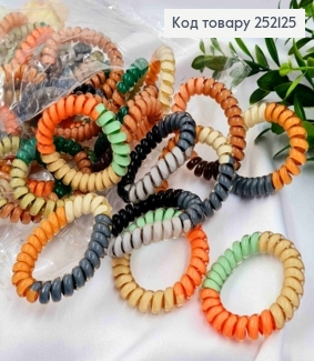 Резинка пружинка, Трьохкольорова, 5,5см, Кольори в асортименті 252125 фото