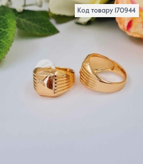 Кольцо печать, с камешком, Xuping 18К 170944 фото