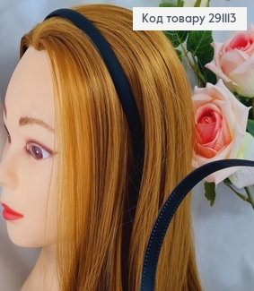 Обруч пластик черный матовый 1,2 см 291113 фото