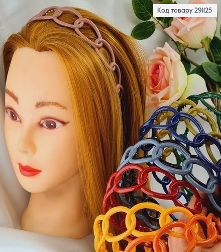 Обруч каучук Большое плетение 3см, в асортименте 291125 фото 1