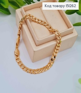 Браслет ПАНЦИРНЕ плетіння, ширина 5мм, довжина 19см, Xuping 18К 151262 фото