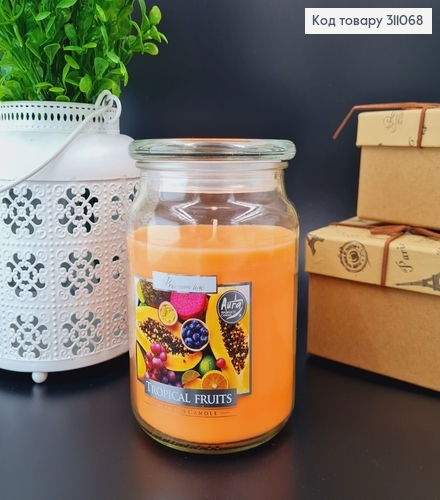 Аромасвеча в банке Тропические фрукты (Tropical fruits) 500г/100годин горения spn99-71 311068 фото 1
