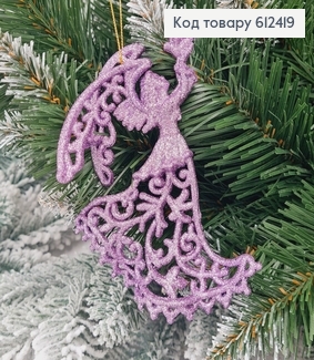 Новогодняя фигура Блеск Ангел с голубем ЛАВАНДА, 12*7см, Украина 612419 фото