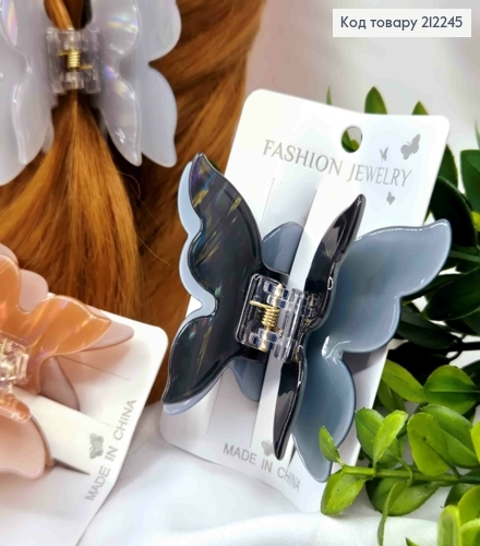 Краб пластик "МЕТЕЛИК" подвійний, розмір 6,5*7,5см, темні кольори в асортименті 212245 фото 2