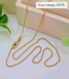 Цепочка Панцирное плетение, ширина 1мм, длина 44см, Xuping 18К 121745 фото