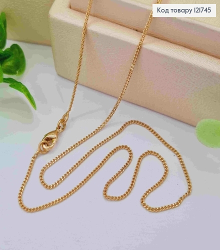 Цепочка Панцирное плетение, ширина 1мм, длина 44см, Xuping 18К 121745 фото 1