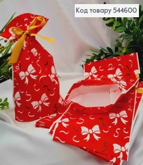 Пакет полиэтиленовый, с принтом "Бантики" на ленте-завязке, 50шт/уп, 22*14,5см 544600 фото