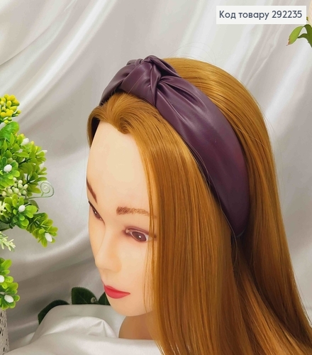 Обруч ЧАЛМА, ЭКОкожа, цвет БОРДОВЫЙ, ручная работа, Украина 292235 фото 1