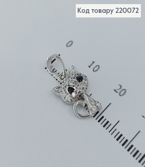 Кулон кот  в камнях  родированое  Xuping 18K 220072 фото