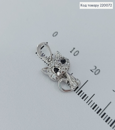 Кулон кот  в камнях  родированое  Xuping 18K 220072 фото 1