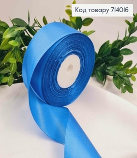 Лента атласная СВЕТ-СИНЯЯ (цвет 036), ширина 4см, длина 36 ярдов (33м) 714016 фото