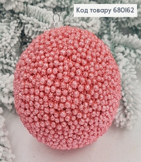 Іграшка куля 80мм Декор РОЖЕВА, Україна 680162 фото