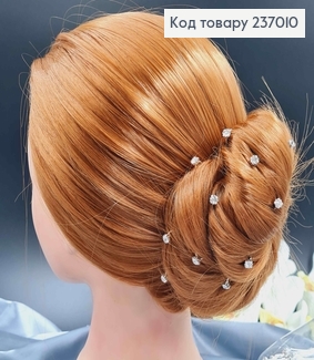 Шпилька - рогач  з камінцем 0,5см  в огранці 237010 фото