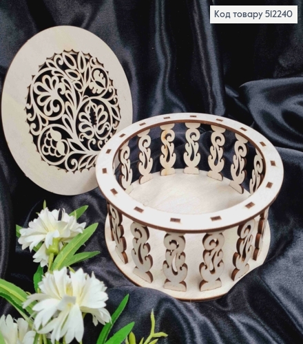 Деревянная подарочная коробка "Ажурная" с резьбой, 16,5*7см 512240 фото 2