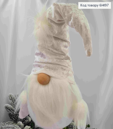 Гном "Скандинавский" в яркой БЕЛОЙ шапке, 82см, ручная работа, Украина. 614197 фото 3