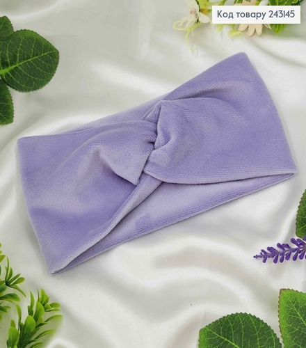 Повязка, мягкий велюр, детская, Лавандовая, 19*9см, ручная работа, Украина. 275091 фото 1