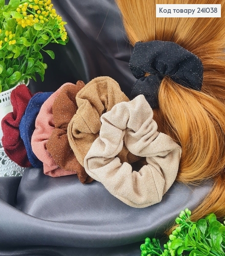 Резинка тканина об'ємна з люрексом в ас.(20) 241038 фото 1