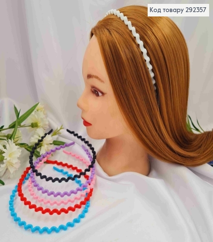 Обруч пластиковый, Волнистый, 5,5мм, Яркого цвета в ассортименте. 292357 фото 1