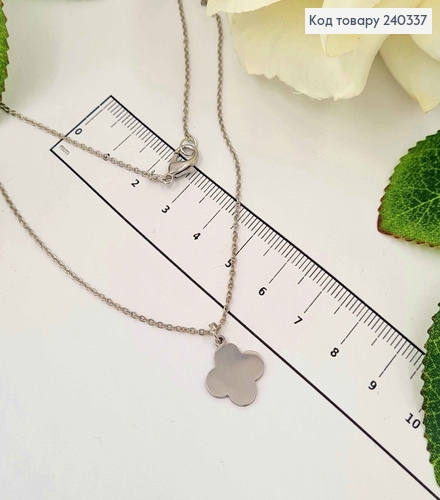 Цепочка якорное плетение, с подвесочкой Цветочком, 45см, сталь Stainless Steel 240337 фото 1