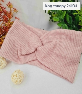 Повязка чалма, рубчик-мягкий, ПУДРОВОГО цвета, диаметр 45см, ширина 11см, ручная работа, Украина. 241104 фото